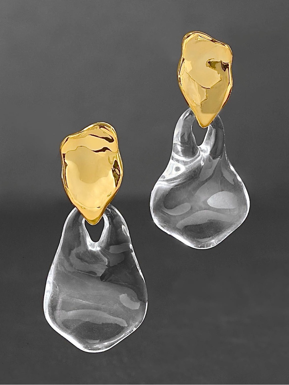 Alexis Bittar Liquid Lucite Wafer Post Earrings